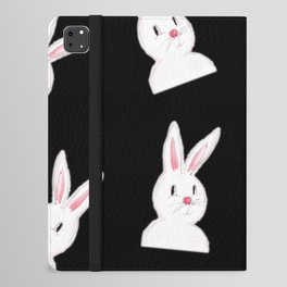 Easter Bunny Pattern- Black iPad Folio Case