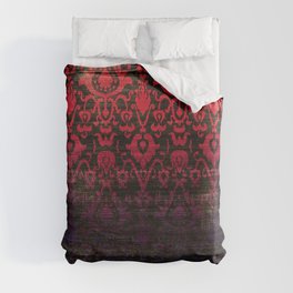 -A12- Red Blue Gardient Colored Moroccan Artwork. Duvet Cover