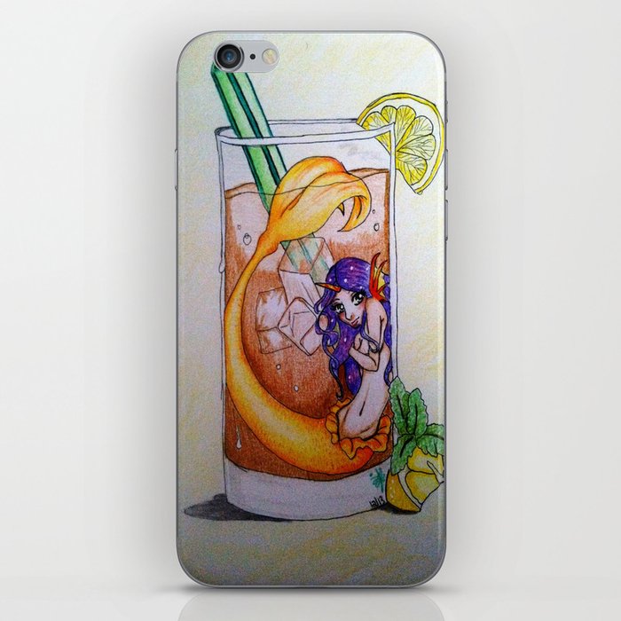 Tea Glass Mermaid iPhone Skin