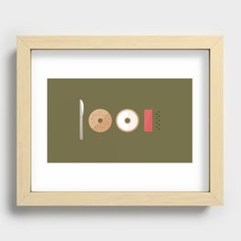 New York Normal: Bagels, Lox, & Schmear. Recessed Framed Print