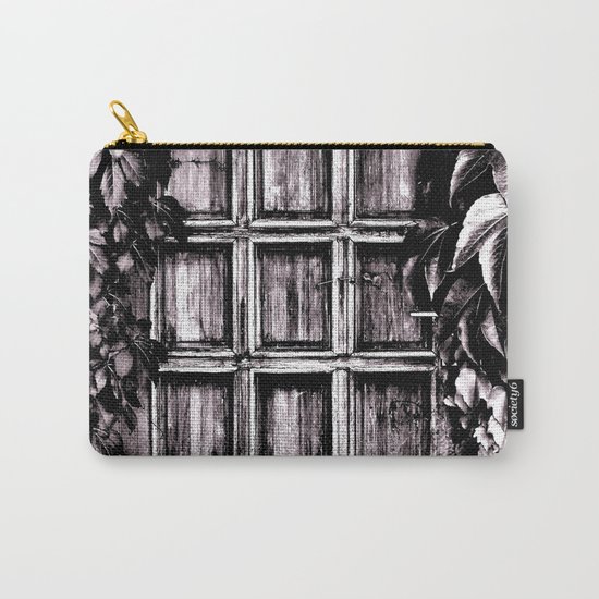 Black White Old Door Carry-All Pouch