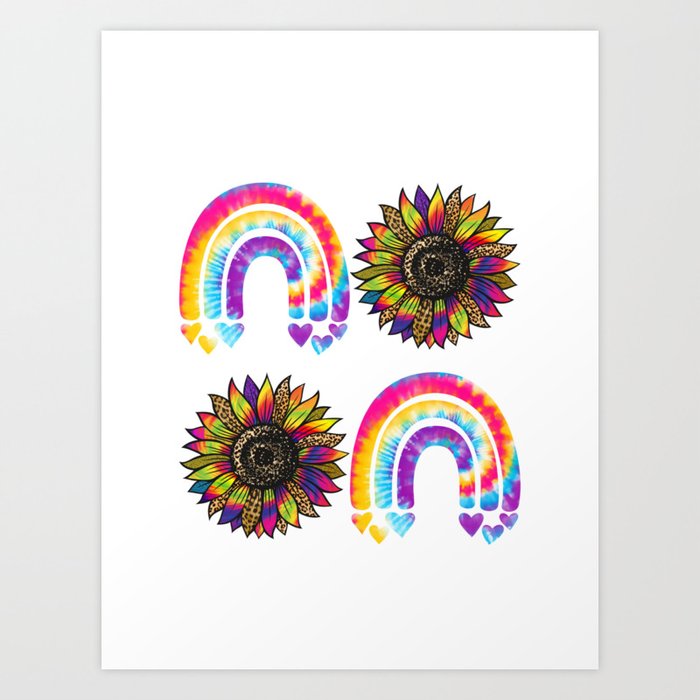 Inhale: Summer Sunflower & Rainbow Palette Art Print