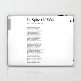 In Spite Of War - Angela Morgan Poem - Literature - Typography Print 1 Laptop Skin