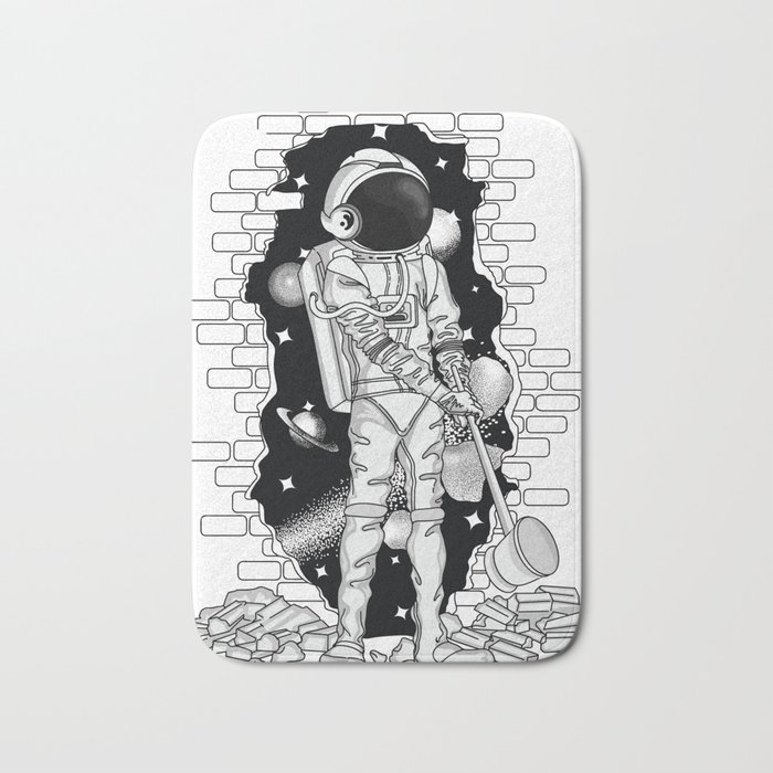 Astronaut on the loose Bath Mat