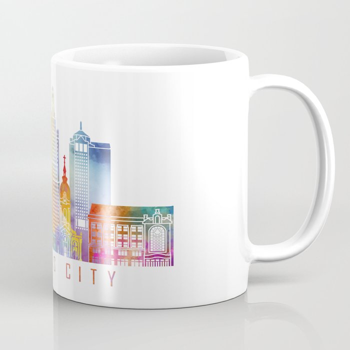Kansas city skyline  landmarks  in watercolor Coffee Mug