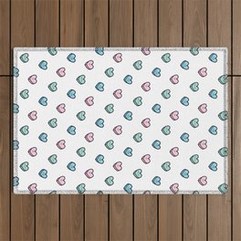Mean Candy Hearts Outdoor Rug