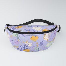 Abstract Garden Doodle (Very Peri) Fanny Pack