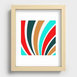Abstract Geometric Christmas Pattern 01 Recessed Framed Print