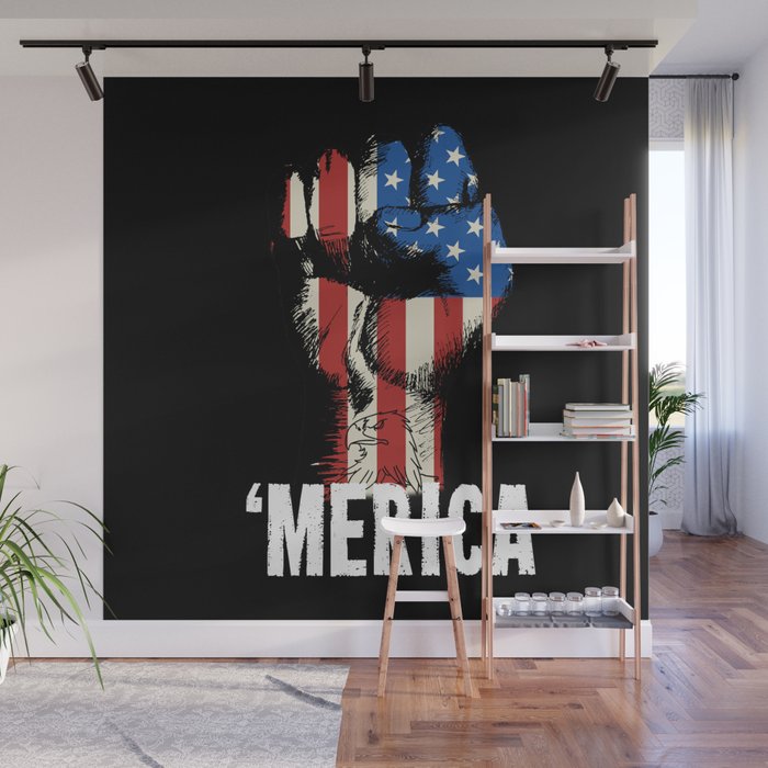 'Merica We Stand For The Flag Wall Mural