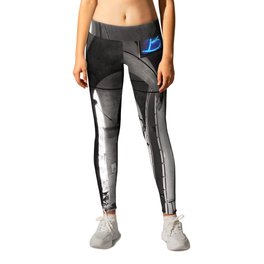 Black and white Bologna Street Photography Leggings