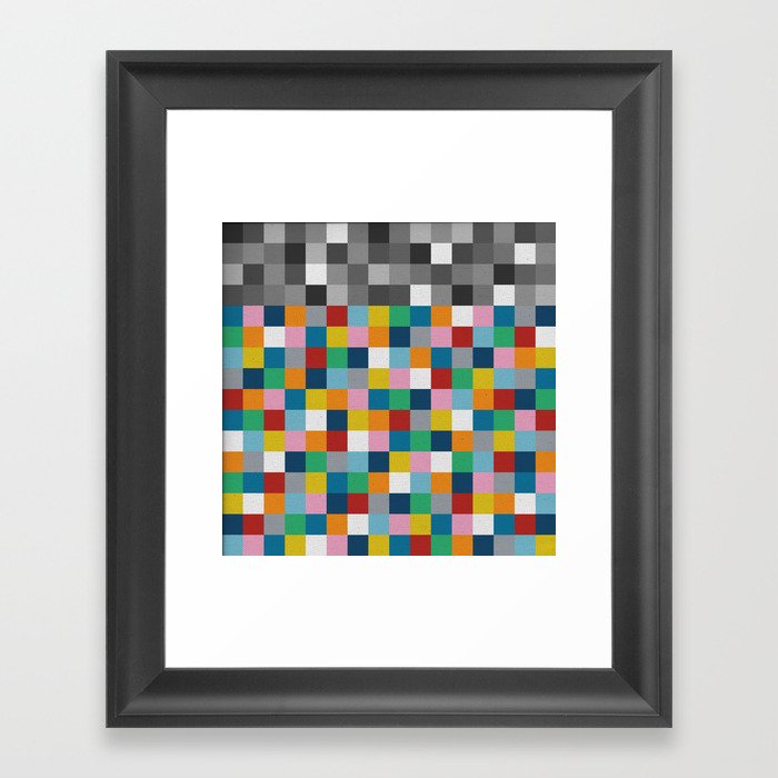 Colour Block with Topper #2 Framed Art Print