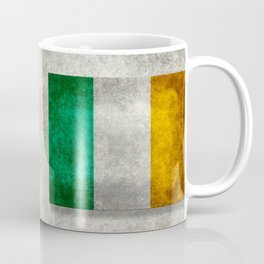Republic of Ireland Flag, Vintage grungy Coffee Mug