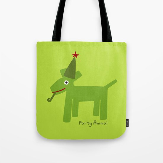 Party Animal-Green Tote Bag