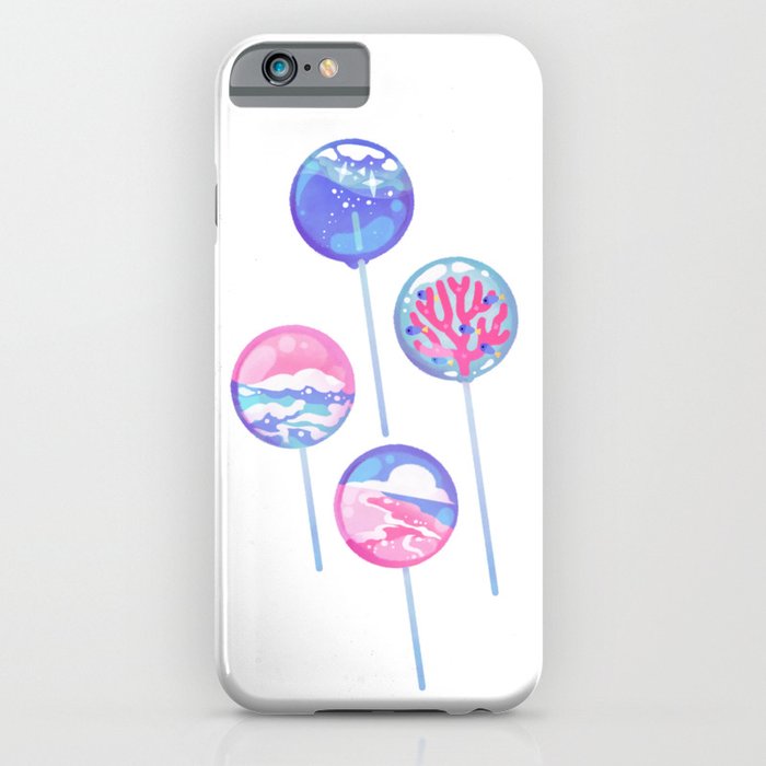 Ocean Blue Lollipop iPhone Case