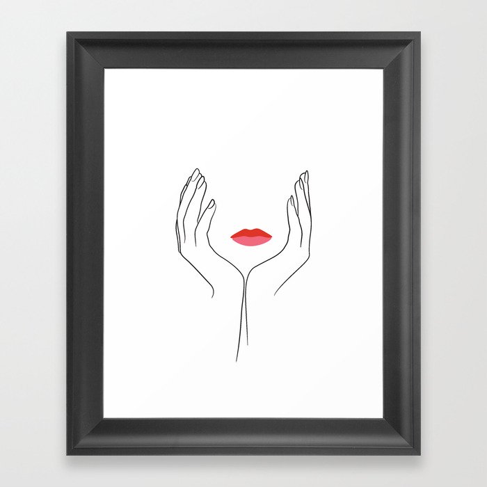 Lips Framed Art Print