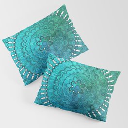 Turquoise Mandala Pillow Sham