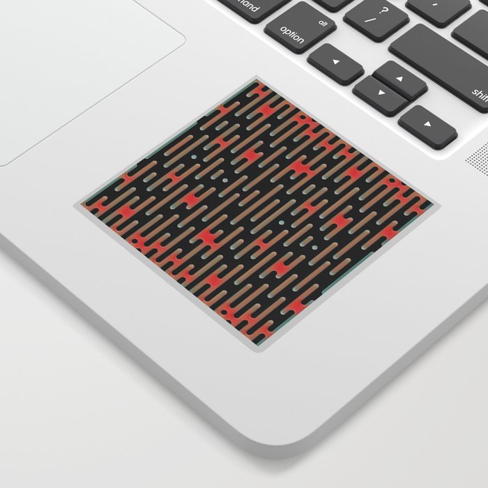 Digital Pattern Volcano Style Sticker