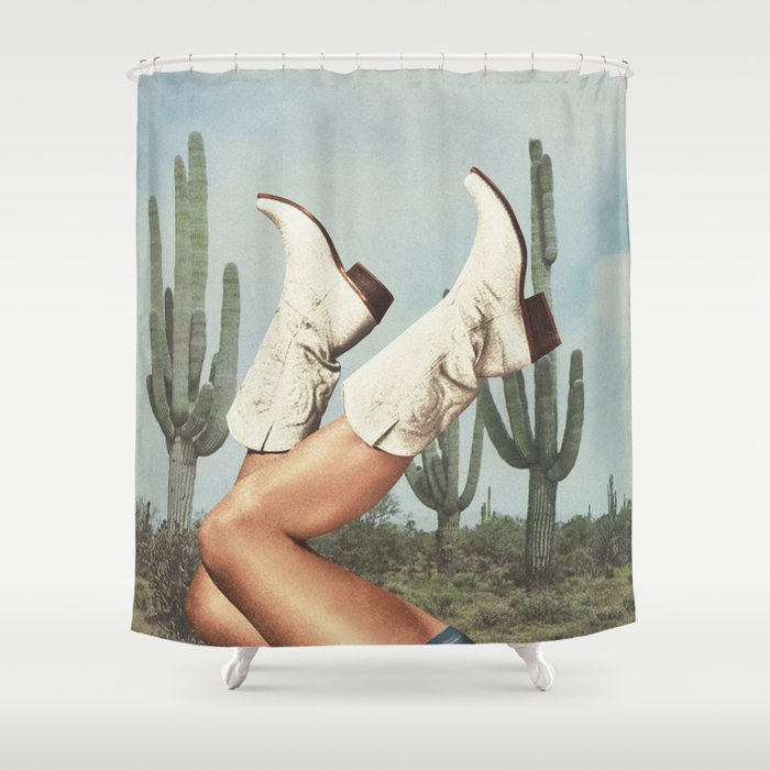 These Boots - Cactus & Yeehaw Shower Curtain
