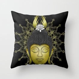 Buddha Face Throw Pillow