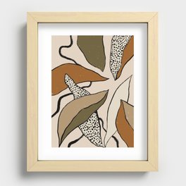 Patterned Tropical Leaves #1 Recessed Framed Print