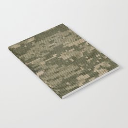 Personalized L Letter on Green Military Camouflage Army Design, Veterans Day Gift / Valentine Gift / Military Anniversary Gift / Army Birthday Gift  Notebook