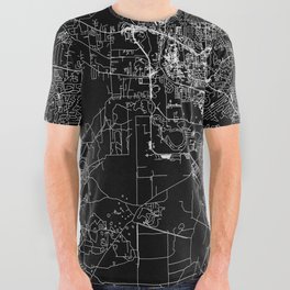 Tallahassee Black Map All Over Graphic Tee