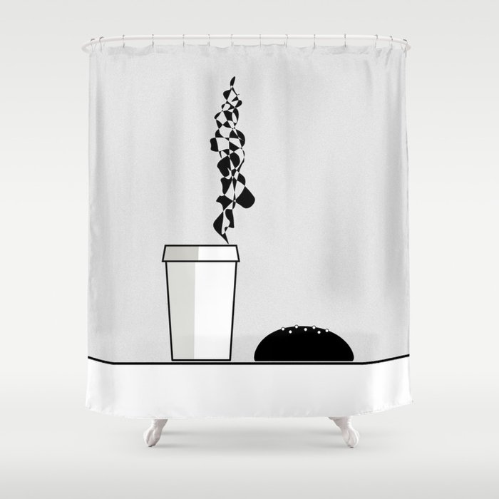 Best Company Coffee And Bun Shower Curtain By Studiocarolines Best Company Coffee And Bun Shower Curtain