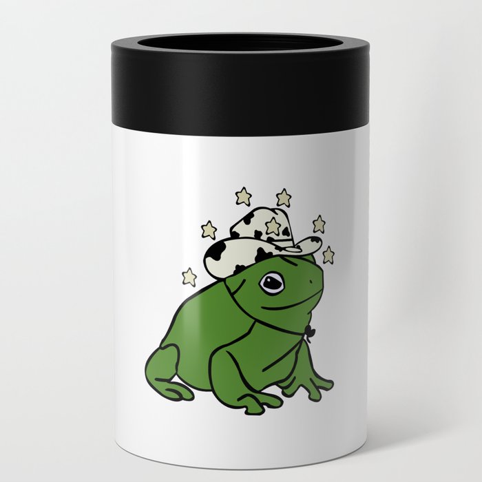 Frog With A Cowboy Hat Can Cooler