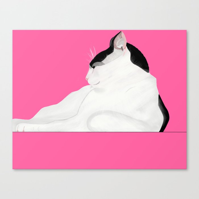 Hot Pink Touss Canvas Print