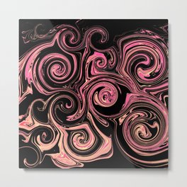 Neon Spiral Swirl Abstract Art / GFTswirl032 Metal Print | Patterned, Multicolor, Color, Spiral, Pattern, Patterns, Neon, Cool, Bright, Marble 