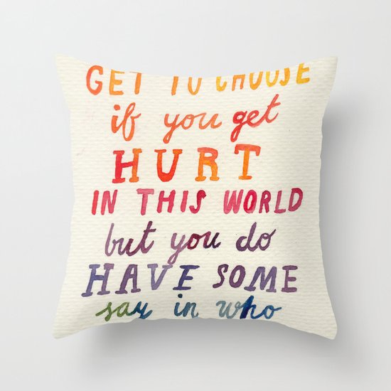 If You Get Hurt Poster Throw Pillow