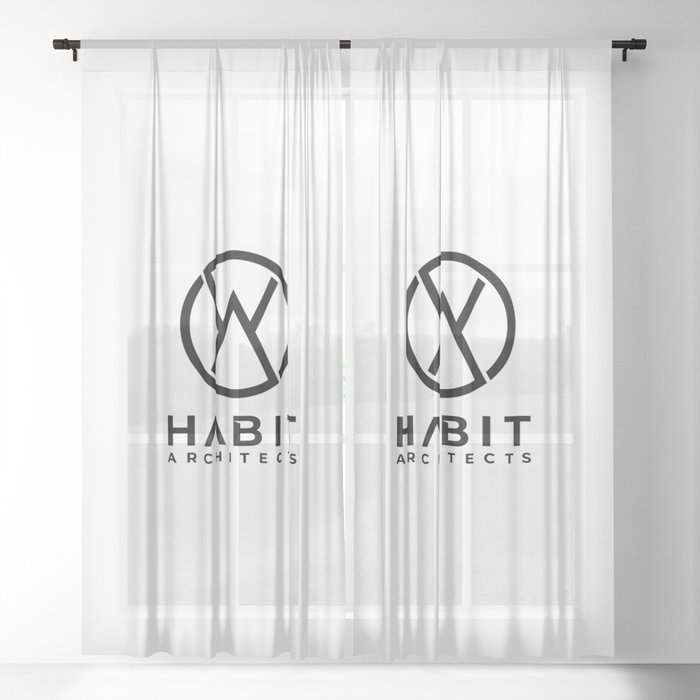 HA Black Logo Sheer Curtain