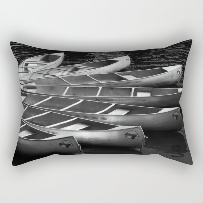 Moored Kayaks Rectangular Pillow