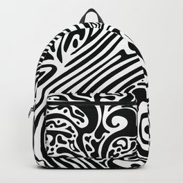 Psychedelic abstract art. Digital Illustration background. Backpack