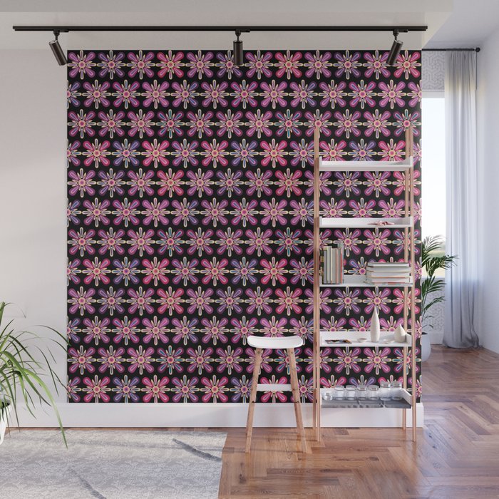 Ombre Snowflakes Wall Mural