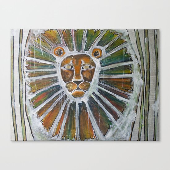 cage-free lion Canvas Print