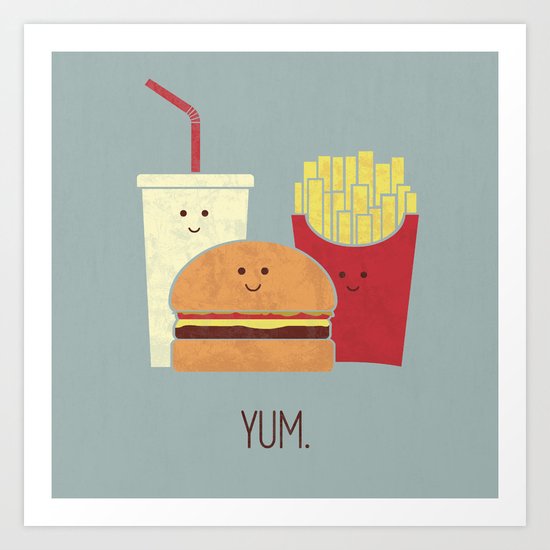 Fast Food Art Print