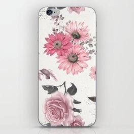 Vintage Pink Florals iPhone Skin