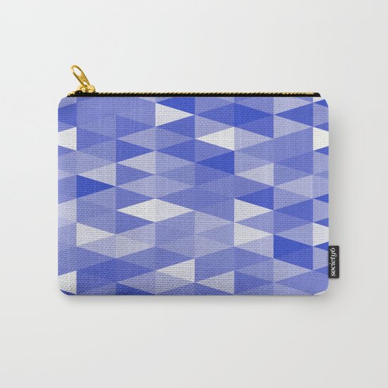 Triangles In Blue Carry-All Pouch