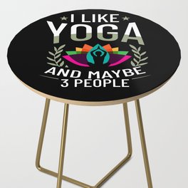 Yoga Beginner Workout Poses Quotes Meditation Side Table
