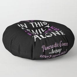 No Alone Purple Pancreatic Cancer Awareness Floor Pillow