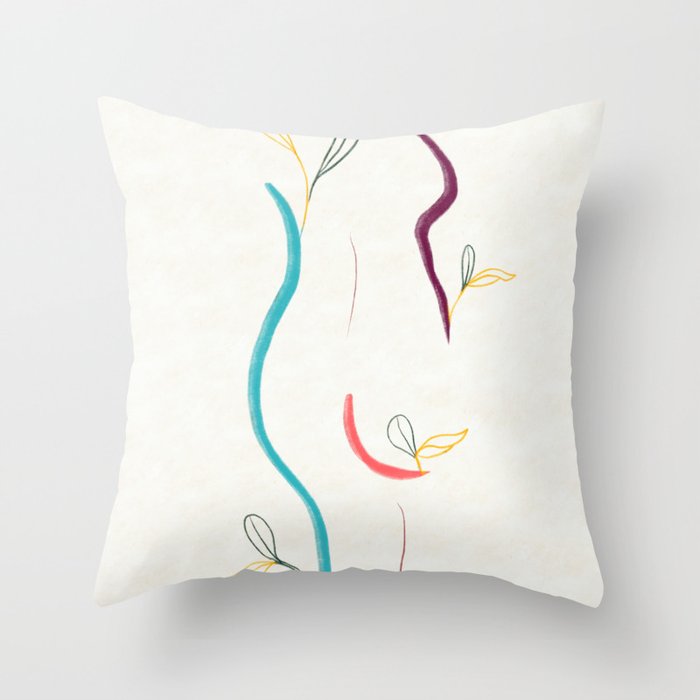 She is Silhouette Throw Pillow