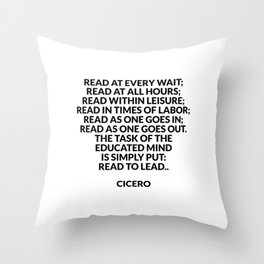 Cicero amazing quote on reading Throw Pillow