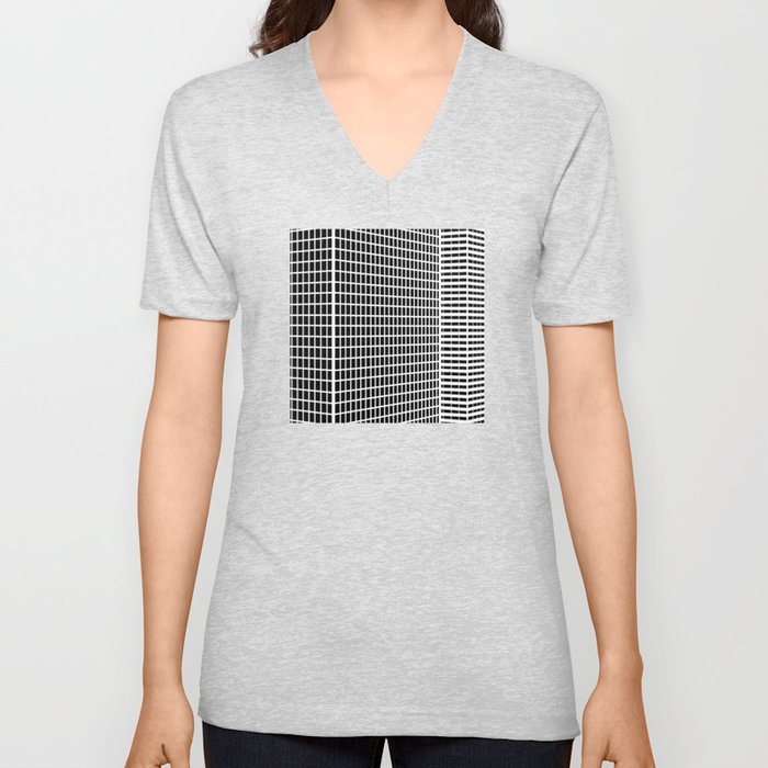 TWO BUILDINGS V Neck T Shirt