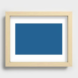 Dark Blue Solid Color Pairs Pantone Baleine Blue 19-4048 TCX Shades of Blue Hues Recessed Framed Print
