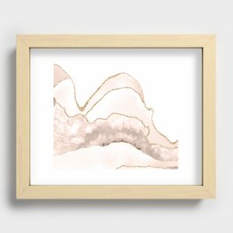 Beautiful Ivory Agate Pattern Recessed Framed Print