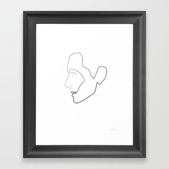 One Line Tilda Swinton Framed Art Print