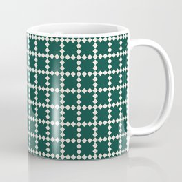 Geometric retro teal pattern Mug