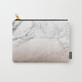 Marble sparkle rose gold Carry-All Pouch