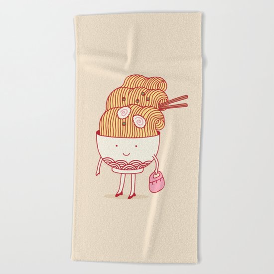 Ra(wo)men Beach Towel